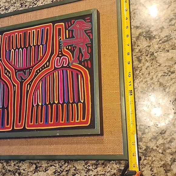 Vintage Rare Mola Beautifully framed possibly panama - Picture 14 of 16